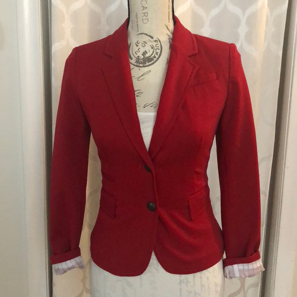 Banana republic red blazer 00P